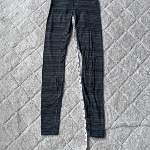 Lululemon | Wunder Under Pant III Cyber Stripe, Gator Green, Black | Size 6 - Picture 12 of 13